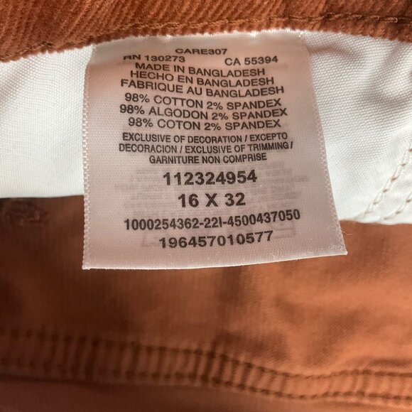 Wrangler Womens 16 High Rise Fierce Flare Corduroy Pants Brown Boho Festival - Picture 6 of 12